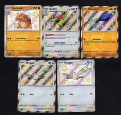 Pokemon Paldean Shiny Rare Collection 5 Card Lot NM Mixed Card Lot - Image 1