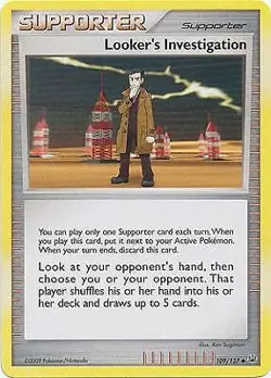 Pokemon Platinum Edition Uncommon Card Looker's Investigation 109/127 - Image 1