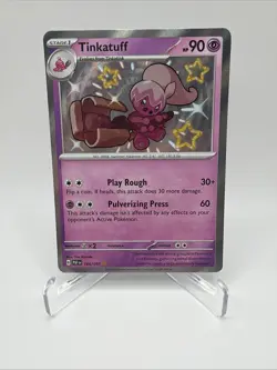 Pokemon TCG Tinkatuff 166/091 Paldean Fates Baby Shiny Card NM/Mint Condition - Image 1
