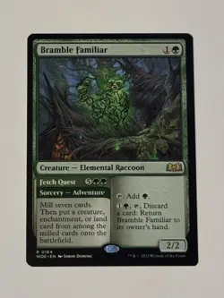 MTG Bramble Familiar Fetch Quest - Wilds of Eldraine NM - Image 1