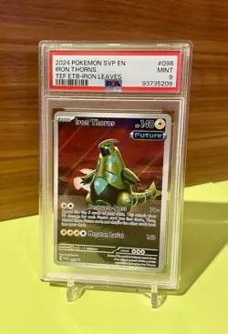2024 Pokemon SVP EN Temporal Forces ETB - IRON THORNS 098 PSA 9 - Image 1