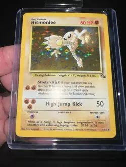 Pokemon TCG Hitmonlee Fossil 7 Holo Unlimited Holo Rare - Image 1
