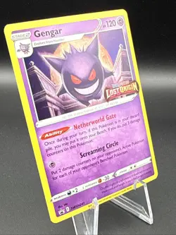 Gengar SWSH241 Pokemon Lost Origin Stamp Prerelease Black Star Promo LP - Image 2
