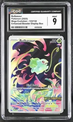 Bulbasaur *CGC 9* Illustration Rare *Mega Evolutions Stamp* #133 * Pokemon - Image 1