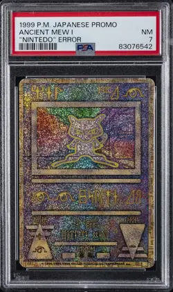 1998-99 POKEMON JPN POKEMON JPN PROMO "NINTEDO" ERR ANCIENT MEW I PSA 7 - Image 1