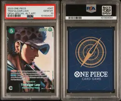 One Piece Trafalgar Law SP OP01-047 PSA 10 English OP04 Kingdoms of Intrigue SR - Image 3