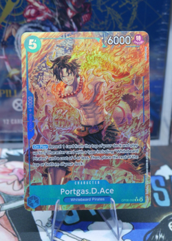 Portgas D Ace OP08-052 Alt Art AA Two Legend One Piece Foil Blue TCG English - Image 1