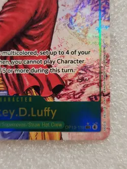 Monkey D. Luffy OP13-118 SEC Alt Art One Piece Carrying On His Will English Foil - Image 4