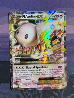 M Audino EX 85/124 Pokemon Fates Collide Rare EX Lightly Played Card LP 1 - Image 1