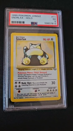 Snorlax 11/64 Jungle Holo 1999 Pokemon Trading Card Game TCG WOTC PSA 5 - Image 2