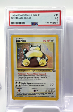 1999 POKEMON JUNGLE #11/64 SNORLAX HOLO PSA 5 Fresh Grading Oct. 2025 - Image 1