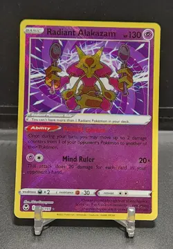 Radiant Alakazam - Swsh12 Silver Tempest - 059/195 - Holo - NM - Pokemon TCG - Image 1