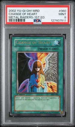 Change of Heart MRD-060 Metal Raiders-1st Edition 1st Edition PSA 9 - Image 1