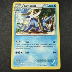 Pokemon TCG Samurott Black & White 31/114 Cracked Ice Holo Rare Card - Image 1