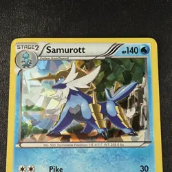 Pokemon TCG Samurott Black & White 31/114 Cracked Ice Holo Rare Card - Image 3