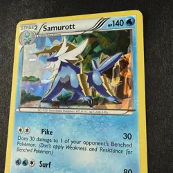 Pokemon TCG Samurott Black & White 31/114 Cracked Ice Holo Rare Card - Image 4