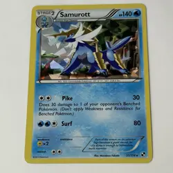 Pokemon TCG Samurott Black & White 31/114 Cracked Ice Holo Rare Card - Image 1