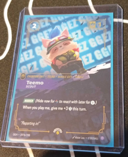 Teemo - Scout GGEZ OGN 197b/298 Riftbound Nexus Night Promo Card - NM - Image 1