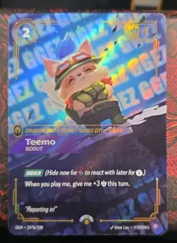 Teemo - Scout GGEZ OGN 197b/298 Riftbound Nexus Night Promo Card - NM - Image 1