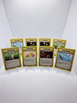 1st Edition Vintage Fossil Set Pokemon Trainer Lot of (8) Pokemon Trainer Cards - Image 1
