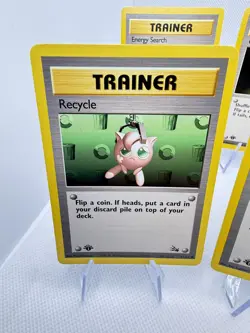 1st Edition Vintage Fossil Set Pokemon Trainer Lot of (8) Pokemon Trainer Cards - Image 3