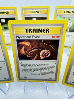 1st Edition Vintage Fossil Set Pokemon Trainer Lot of (8) Pokemon Trainer Cards - Image 5