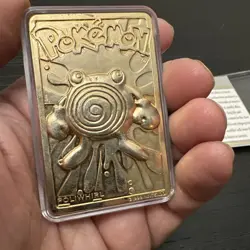 Pokemon POLIWHIRL 23k Burger King Gold-Plated Card 1999 #61 Loose - Image 4