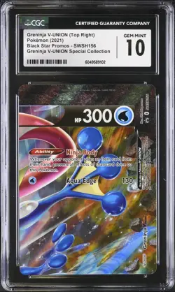 CGC Graded 3 Card Lot Greninja V-UNION SWSH156, 157, 158 Promo Pokemon - Image 3