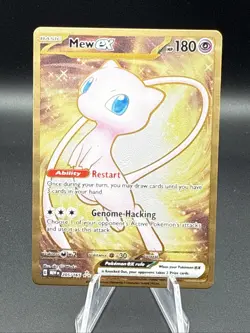 Mew Ex 205/165 Pokemon 151 Metal Card Gold Full Art Double Rare Lightly Played 1 - Image 2