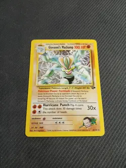 Pokemon Gym Challenge #6/132 Giovanni's Machamp Holo Card - LP - Image 1
