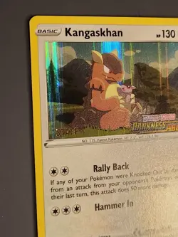 Kangaskhan SWSH038 STAFF LP Pre Release Promo Darkness Ablaze Pokemon Card NM - Image 3