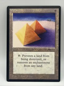 Pyramids - Arabian Nights MTG 1993 Vintage Artifact Card LP - Image 2