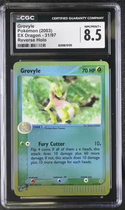 CGC 8.5 Grovyle 2003 EX Dragon 31/97 Reverse Holo Pokemon Card - Image 1