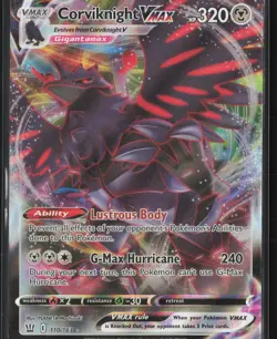Corviknight VMAX Ultra Rare SWSH05: Battle Styles 110/163 NM Pokemon Card - Image 1