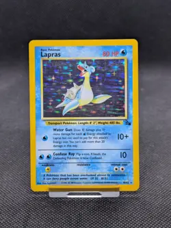 Lapras 10/62 Fossil Set Holo Rare Pokemon WOTC LP/Played - Image 1