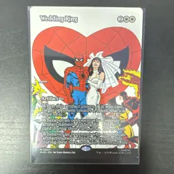 Wedding Ring - M 0007 - Borderless - Non-Foil - Spider-Man - MTG - Artifact - Image 1