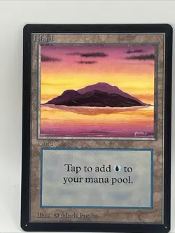 MTG Beta Island (1993) - Mark Poole - Vintage Black Border - Image 3