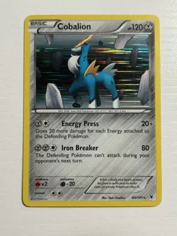 Pokemon Noble Victories Cobalion 84/101 Holo Rare MP - Image 1