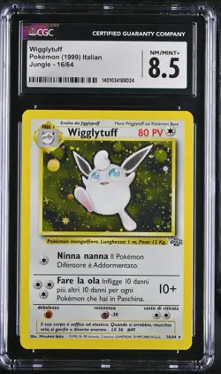 ITALIAN -COSMOS FOIL -CGC 8.5 - Wigglytuff Holo 16/64 - Pokemon Jungle Ultd 2000 - Image 1