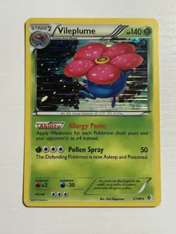 Pokemon Boundaries Crossed Vileplume 3/149 Holo Rare HP - Image 1