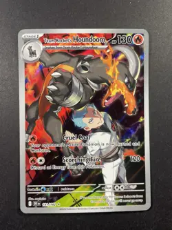 Team Rocket's Houndoom 191/182 (NM) Destined Rivals Illustration Rare - Pokemon - Image 1