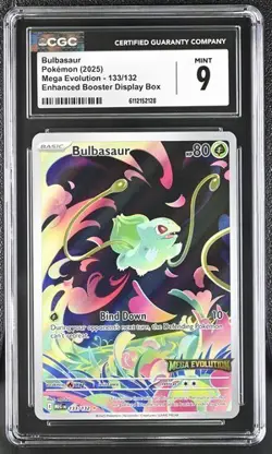 Bulbasaur *CGC 9* Illustration Rare *Mega Evolutions Stamp* #133 * Pokemon - Image 1