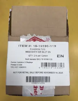 Pokemon Phantasmal Flames 6 x Empty Booster boxes and Packaging Case (No Cards) - Image 3