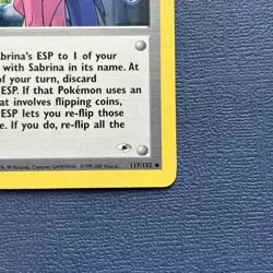 Pokemon Sabrinas ESP Trainer 117/132 1st Edition Gym Heroes Pokemon NEAR MINT - Image 4