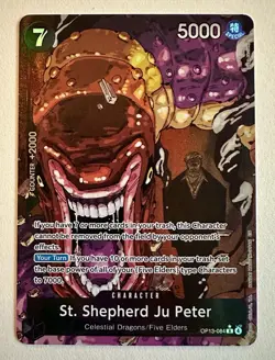 One Piece TCG OP13 St Shepherd Ju Peter Alt Art OP13-084 Carrying On His Will - Image 1
