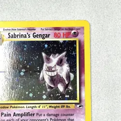 Sabrina's Gengar #14/132 Gym Heroes Holo Unlimited Swirl 🌀 Pokemon Vintage LP - Image 5