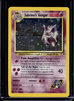 2000 Pokemon Gym Heroes Sabrina's Gengar Holo #14/132 - Image 1