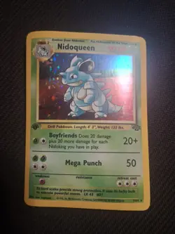 Pokemon TCG Nidoqueen Jungle 7/64 Holo 1st Edition Holo Rare DMG - Image 1