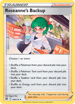 4x Roseanne's Backup 148/172 Brilliant Stars Pokemon TCG Card NM - Image 1