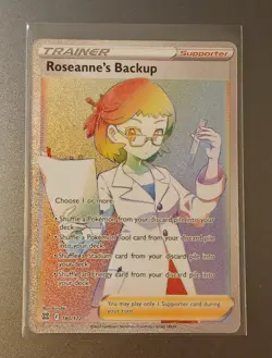 Pokemon TCG Brilliant Stars Roseanne's Backup 180/172 NM/M Secret Rainbow Rare - Image 1